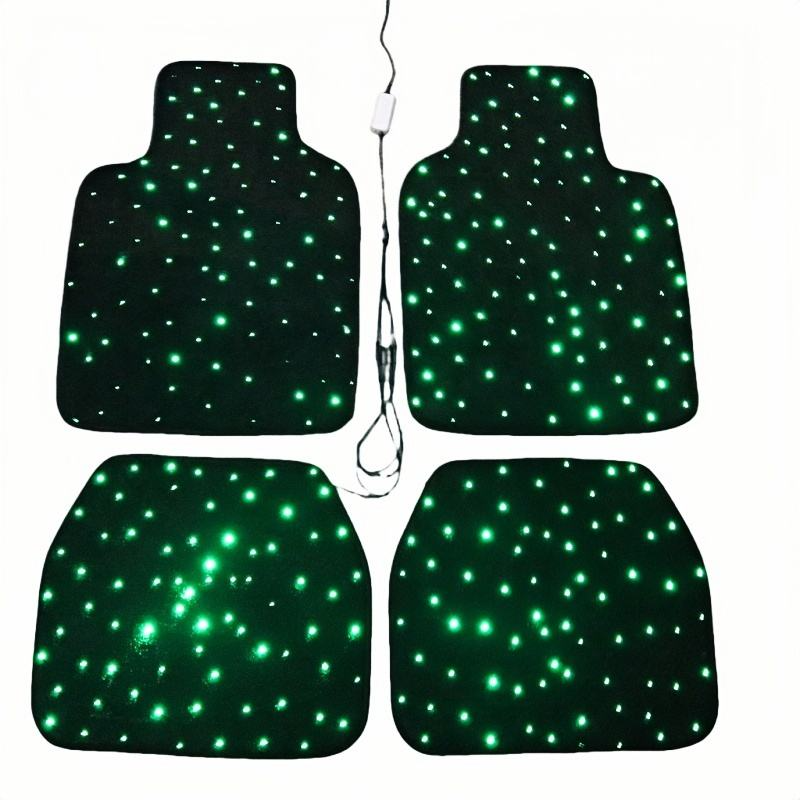 Customized LED Fiber Optic Car Mat Rugs for Car Floor 4pcs/set Headliner Starlight Kit