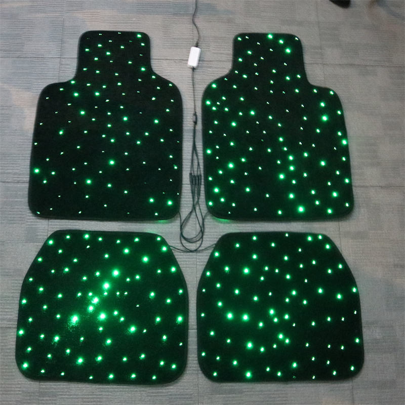 Customized LED Fiber Optic Car Mat Rugs for Car Floor 4pcs/set Headliner Starlight Kit