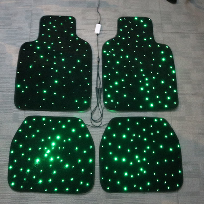 Customized LED Fiber Optic Car Mat Rugs for Car Floor 4pcs/set Headliner Starlight Kit